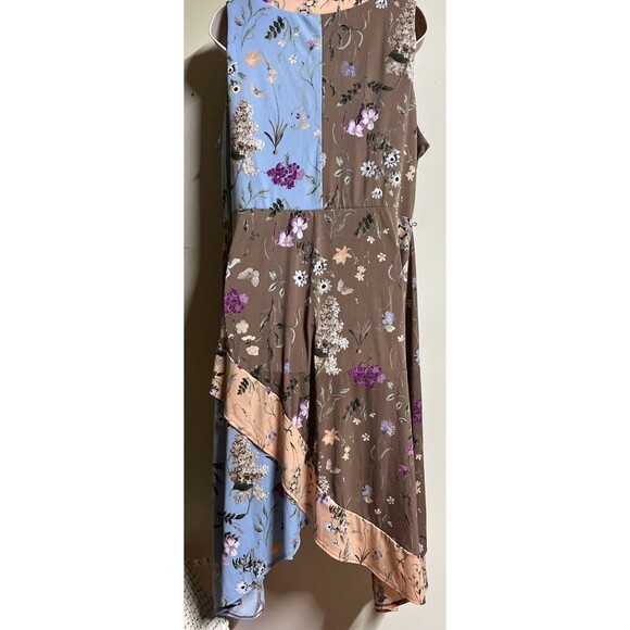 C Est 1946 Slip Dress Blue Floral Sleeveless Womdn's Size XL Wrap Front - Picture 7 of 12